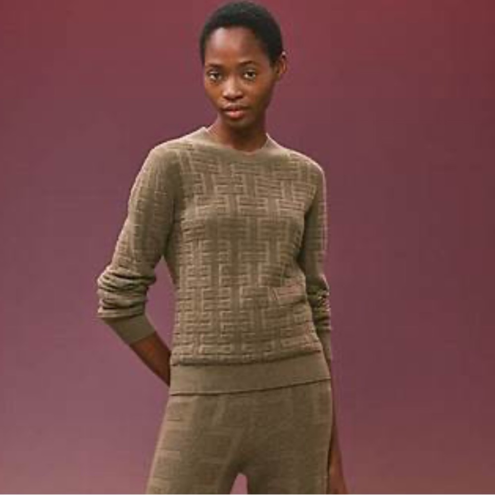 NWT Hermes H Pullover Sweater in Vert Treilli
